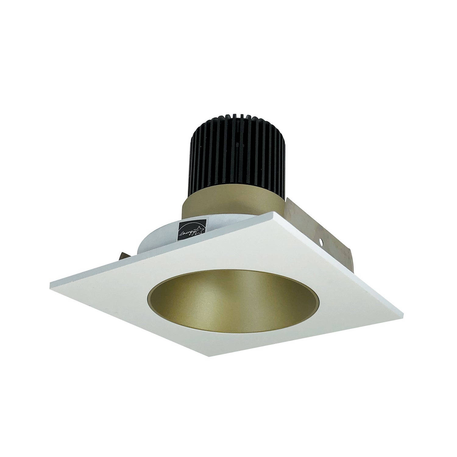 Nora Lighting - NIO-4SNDC27XCHMPW/10 - Non-Adjustable Trim - Rec Iolite - Champagne Haze Reflector / Matte Powder White Flange