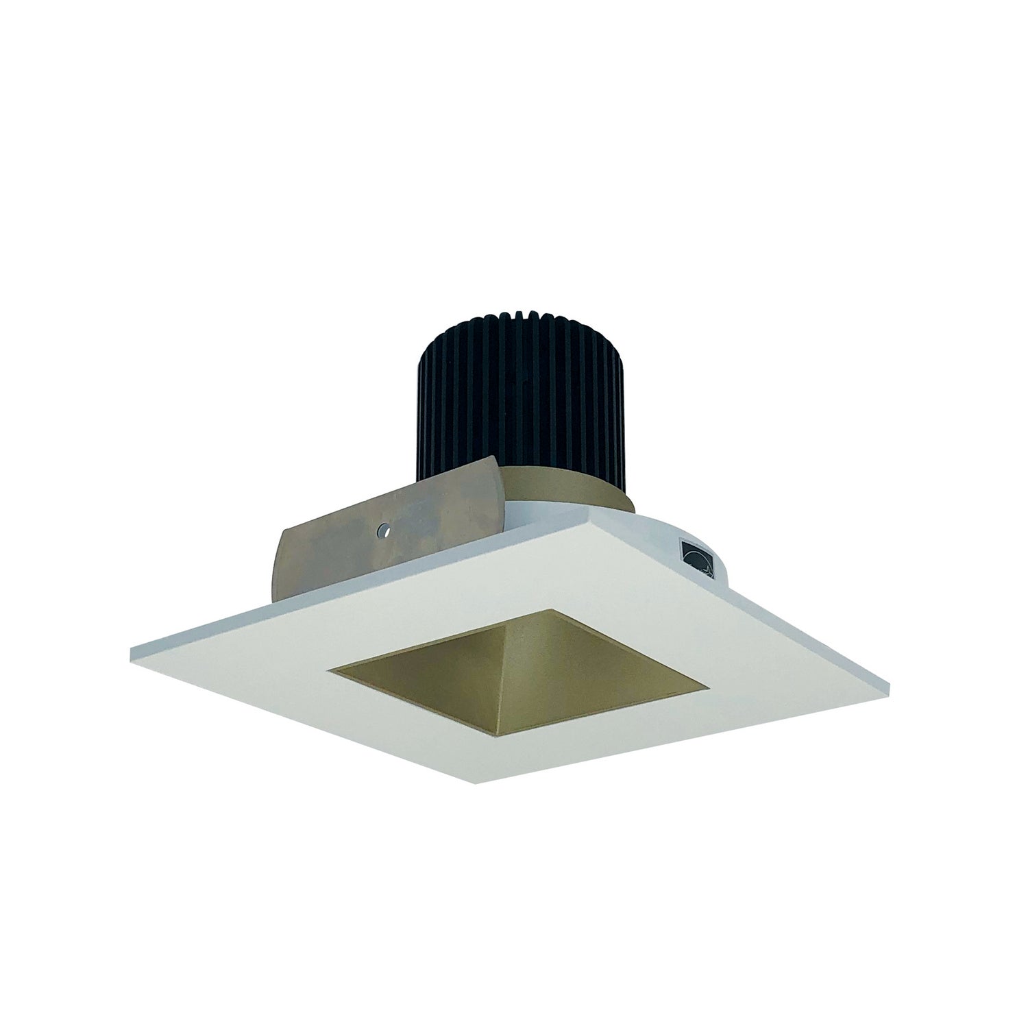 Nora Lighting - NIO-4SNDSQ27XCHMPW/10 - Non-Adjustable Trim - Rec Iolite - Champagne Haze Reflector / Matte Powder White Flange