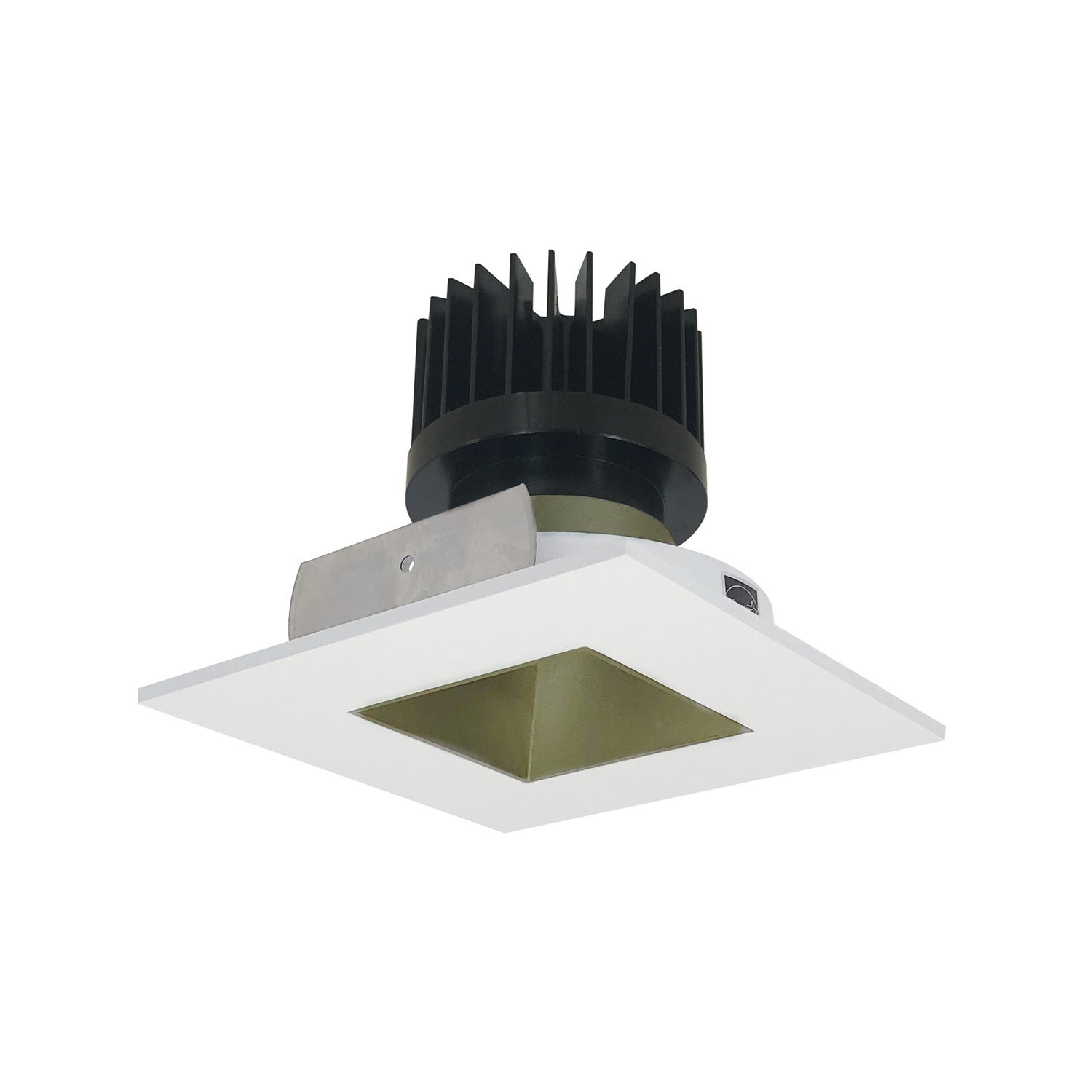 Nora Lighting - NIO-4SNDSQ27XCHMPW/HL - Non-Adjustable Trim - Rec Iolite - Champagne Haze Reflector / Matte Powder White Flange