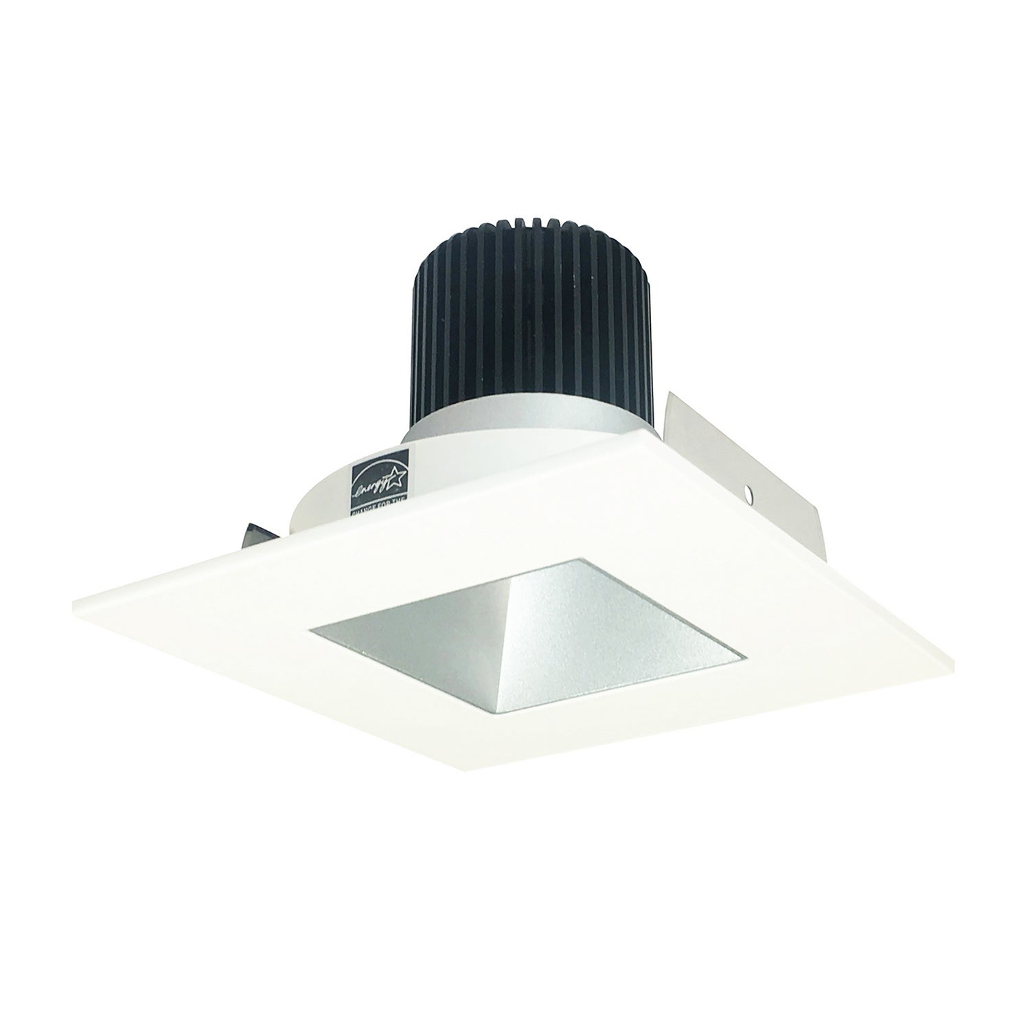 Nora Lighting - NIO-4SNDSQ27XHZMPW/10 - Non-Adjustable Trim - Rec Iolite - Haze Reflector / Matte Powder White Flange