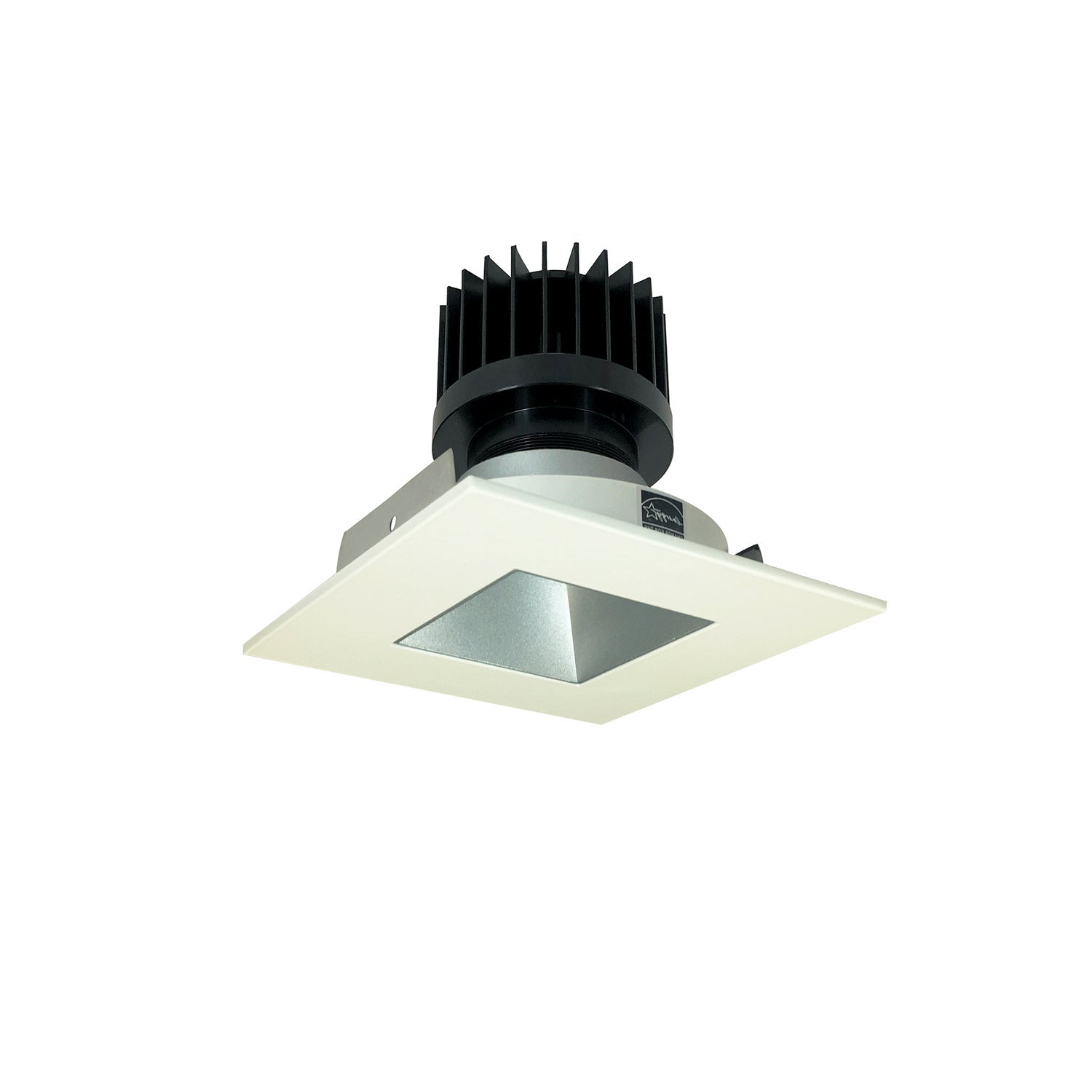 Nora Lighting - NIO-4SNDSQ27XHZMPW/HL - Non-Adjustable Trim - Rec Iolite - Haze Reflector / Matte Powder White Flange