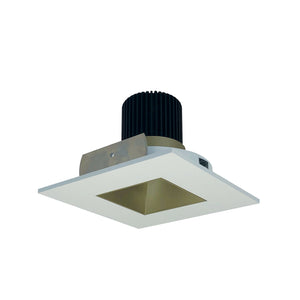 Nora Lighting - NIO-4SNDSQ30XCHMPW/10 - Non-Adjustable Trim - Rec Iolite - Champagne Haze Reflector / Matte Powder White Flange