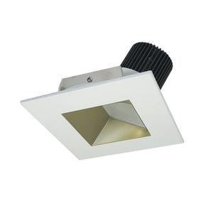 Nora Lighting - NIO-4SW27XCHMPW/10 - Non-Adjustable Trim - Rec Iolite - Champagne Haze Reflector / Matte Powder White Flange