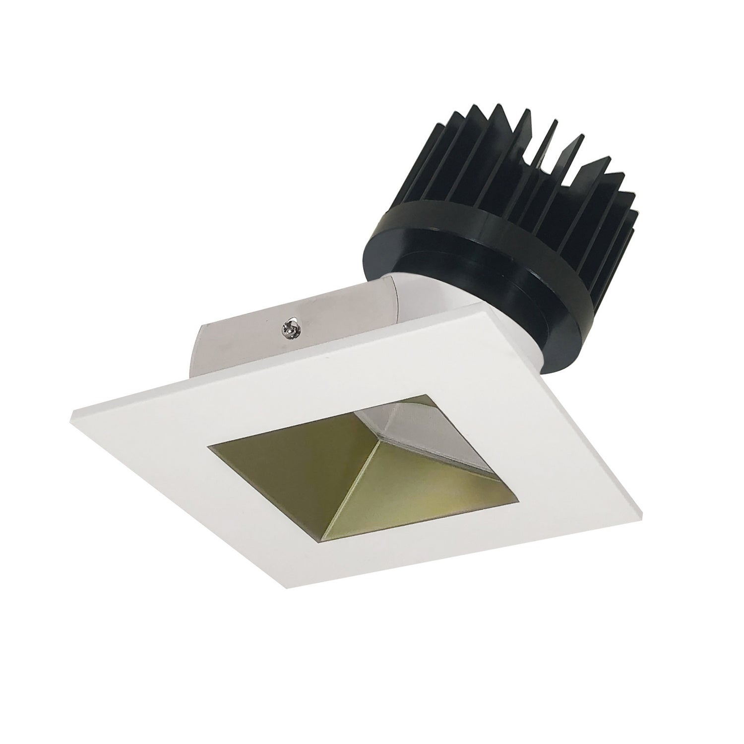 Nora Lighting - NIO-4SW27XCHMPW/HL - Non-Adjustable Trim - Rec Iolite - Champagne Haze Reflector / Matte Powder White Flange