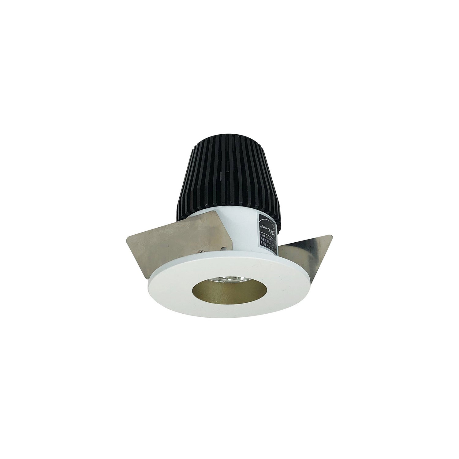 Nora Lighting - NIOB-1RNG27XCHMPW - Non-Adjustable Trim - Rec Iolite - Champagne Haze Reflector / Matte Powder White Flange