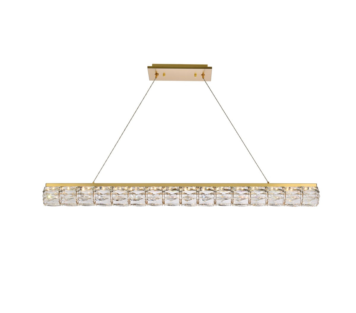 Elegant Lighting - 3501D48G - LED Linear Pendant - Valetta - Gold