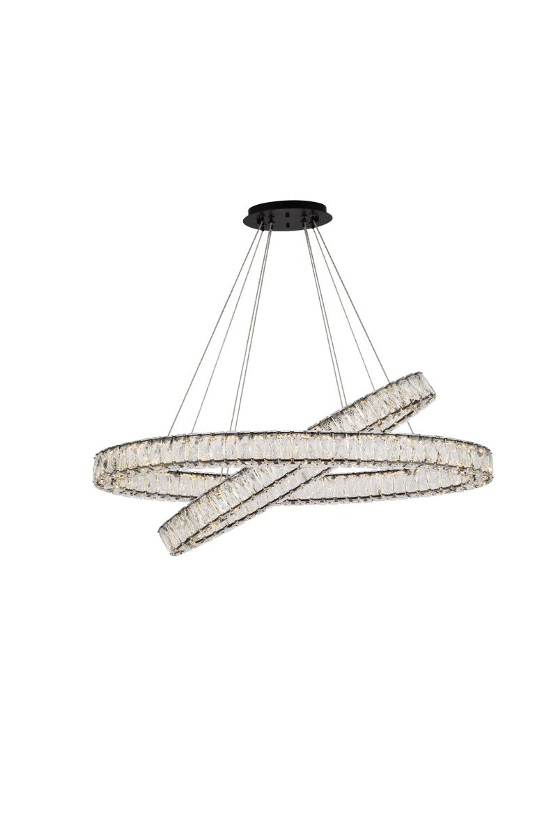 Elegant Lighting - 3503D40BK - LED Pendant - Monroe - Black