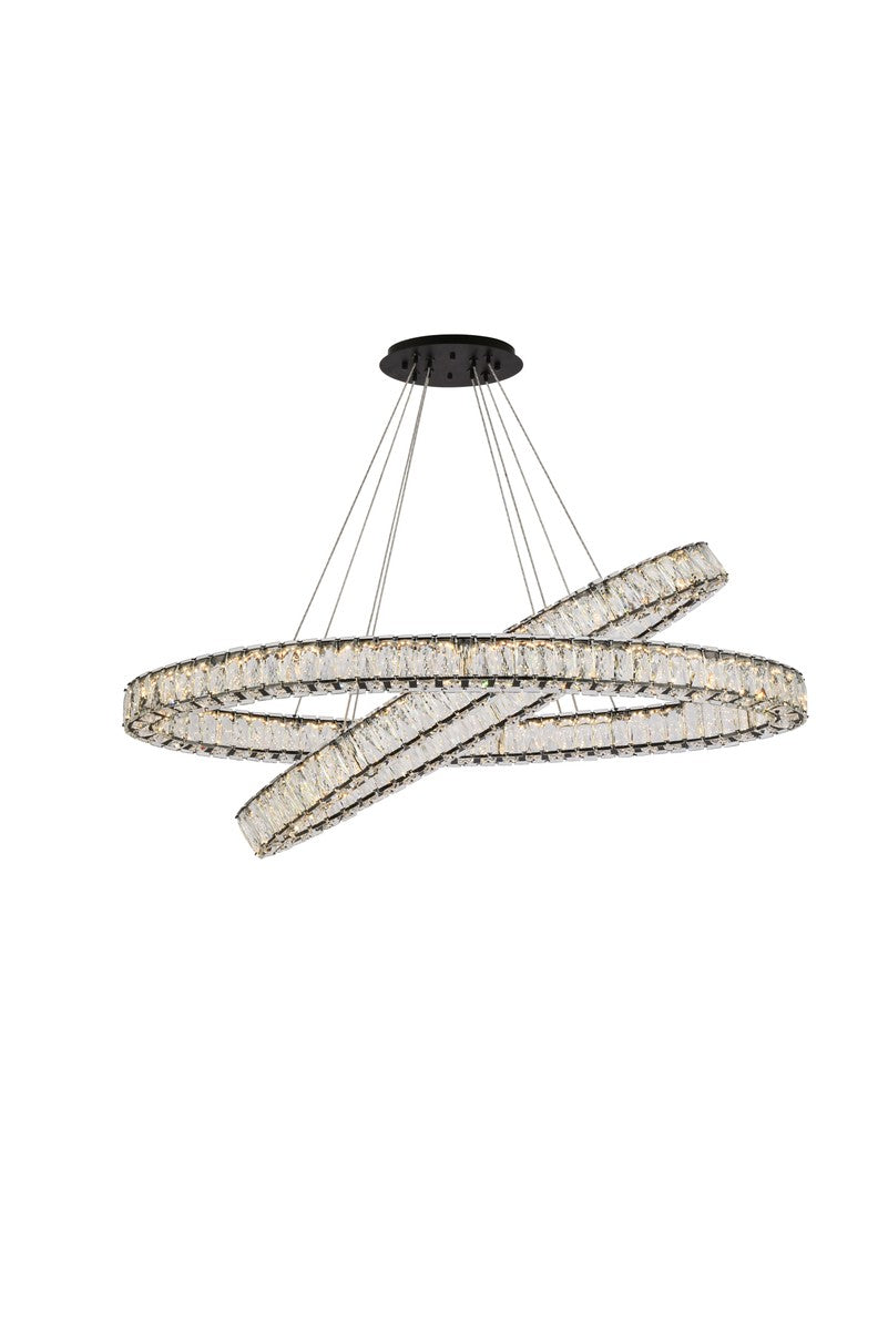 Elegant Lighting - 3503D48BK - LED Pendant - Monroe - Black