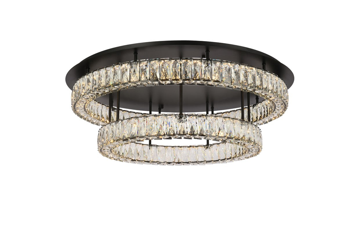 Elegant Lighting - 3503F33L2BK - LED Flush Mount - Monroe - Black