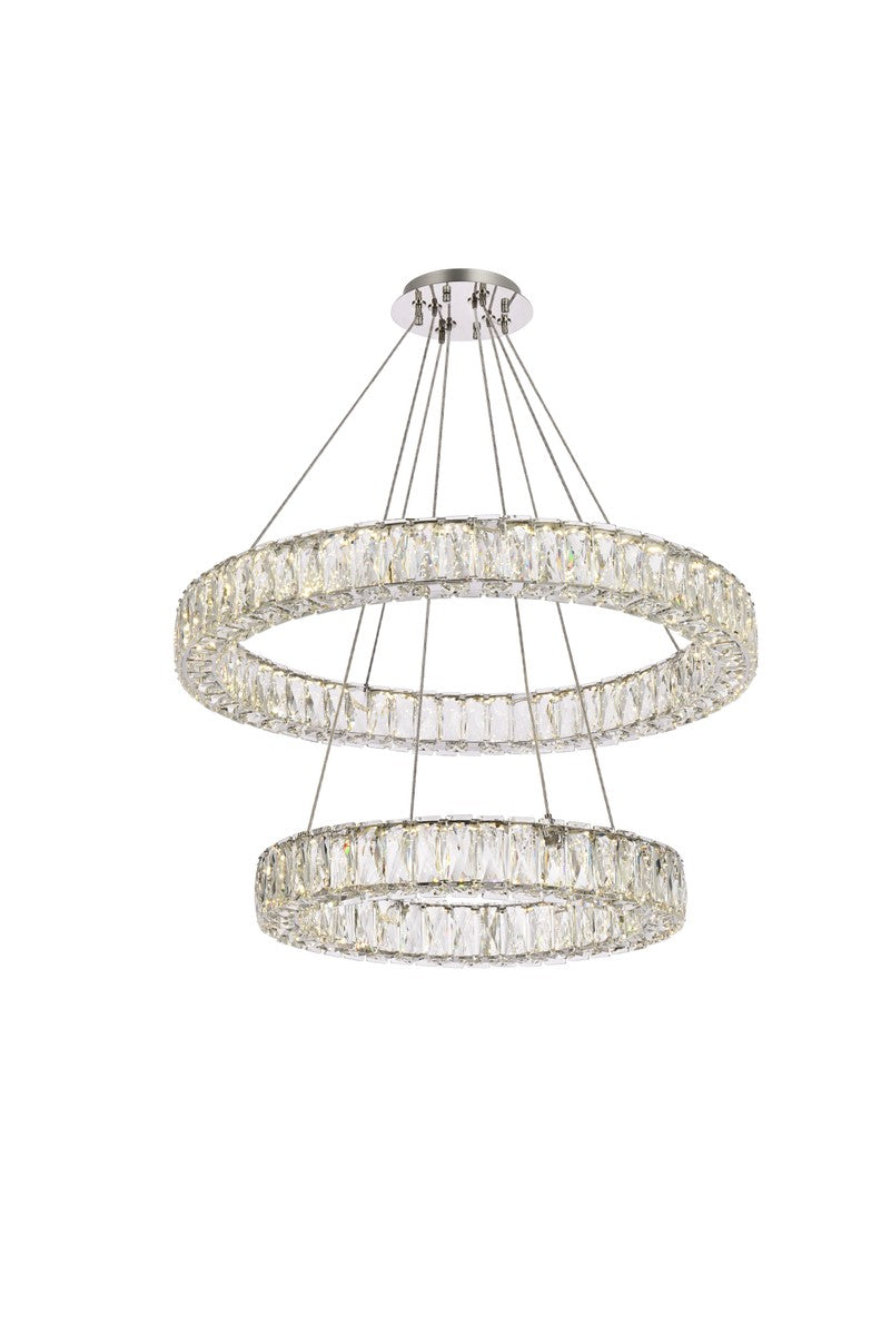 Elegant Lighting - 3503G28C - LED Chandelier - Monroe - Chrome