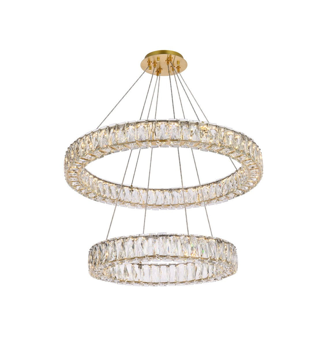 Elegant Lighting - 3503G28G - LED Chandelier - Monroe - Gold