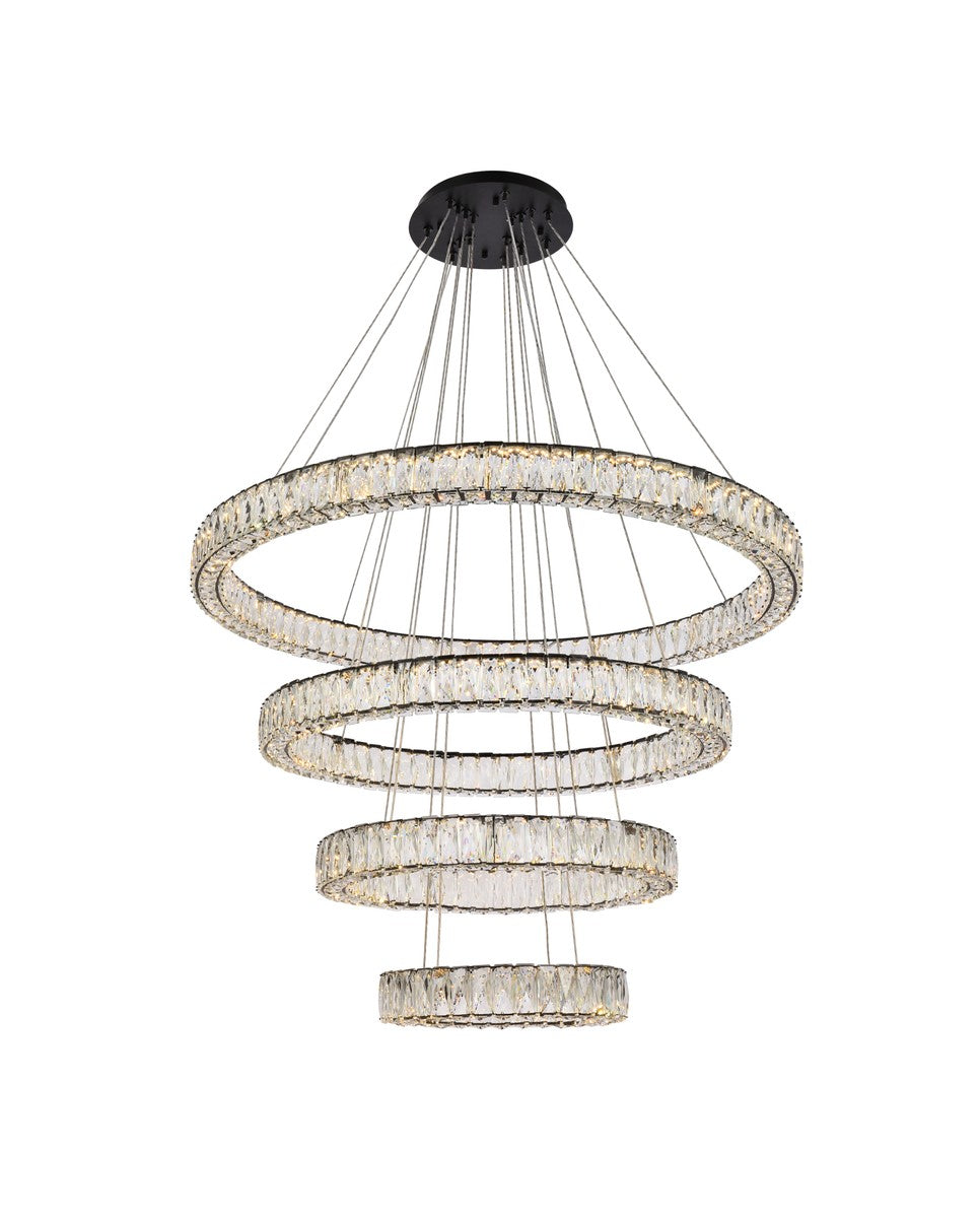 Elegant Lighting - 3503G41BK - LED Chandelier - Monroe - Black