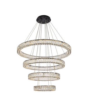 Elegant Lighting - 3503G41BK - LED Chandelier - Monroe - Black