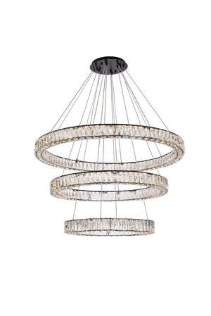 Elegant Lighting - 3503G41LBK - LED Chandelier - Monroe - Black