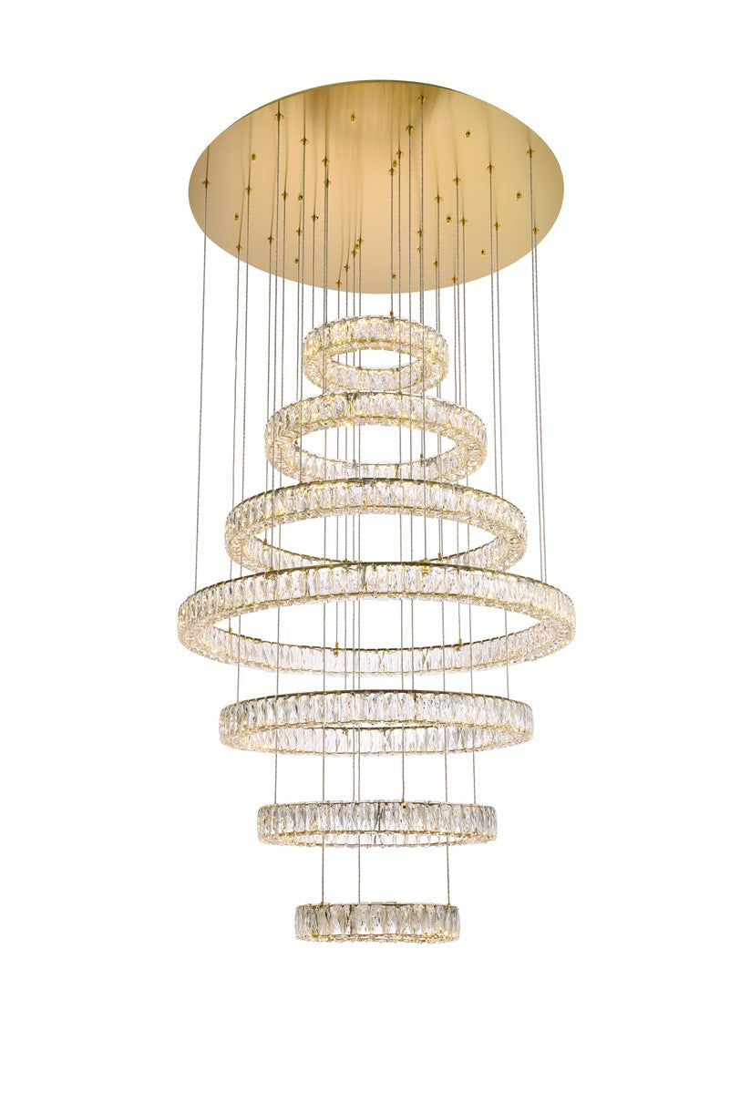 Elegant Lighting - 3503G7LG - LED Chandelier - Monroe - Gold