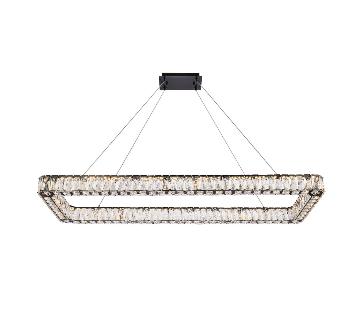 Elegant Lighting - 3504D50L1BK - LED Pendant - Monroe - Black