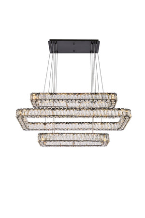 Elegant Lighting - 3504G42L3BK - LED Pendant - Monroe - Black