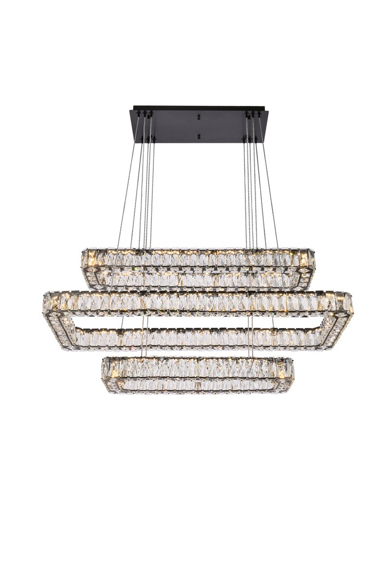 Elegant Lighting - 3504G42L3BK - LED Pendant - Monroe - Black