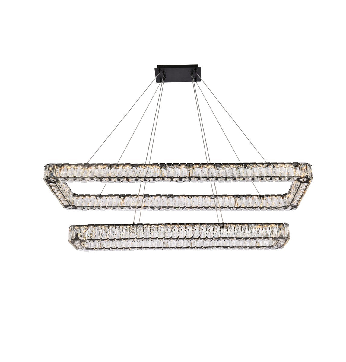 Elegant Lighting - 3504G50L2BK - LED Pendant - Monroe - Black