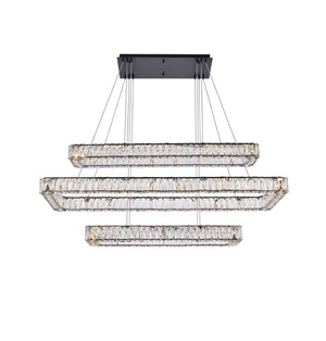 Elegant Lighting - 3504G50L3BK - LED Pendant - Monroe - Black