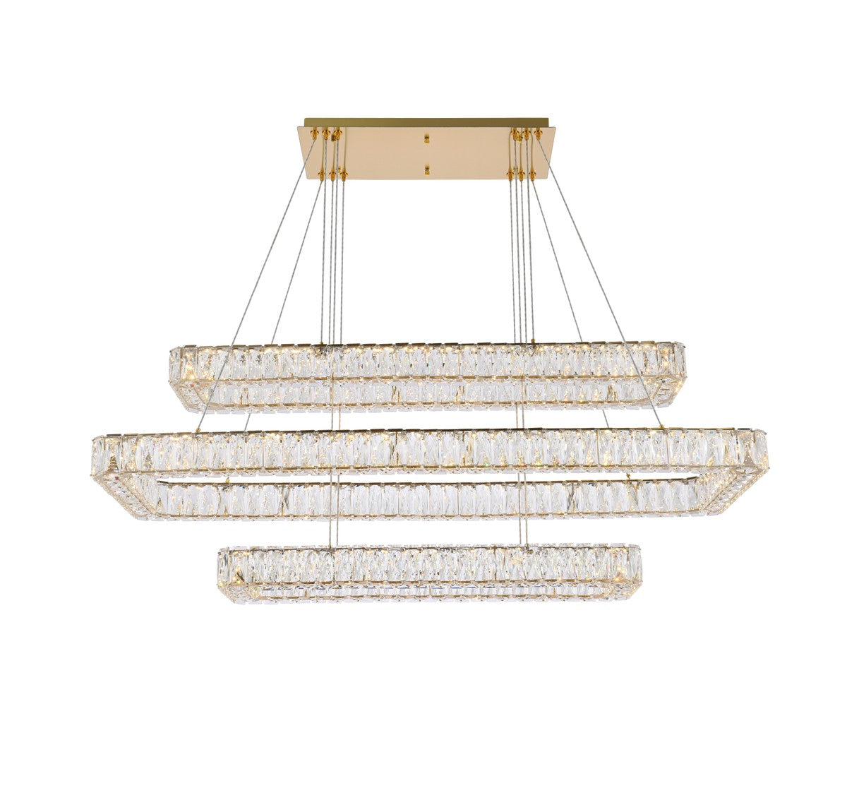 Elegant Lighting - 3504G50L3G - LED Pendant - Monroe - Gold