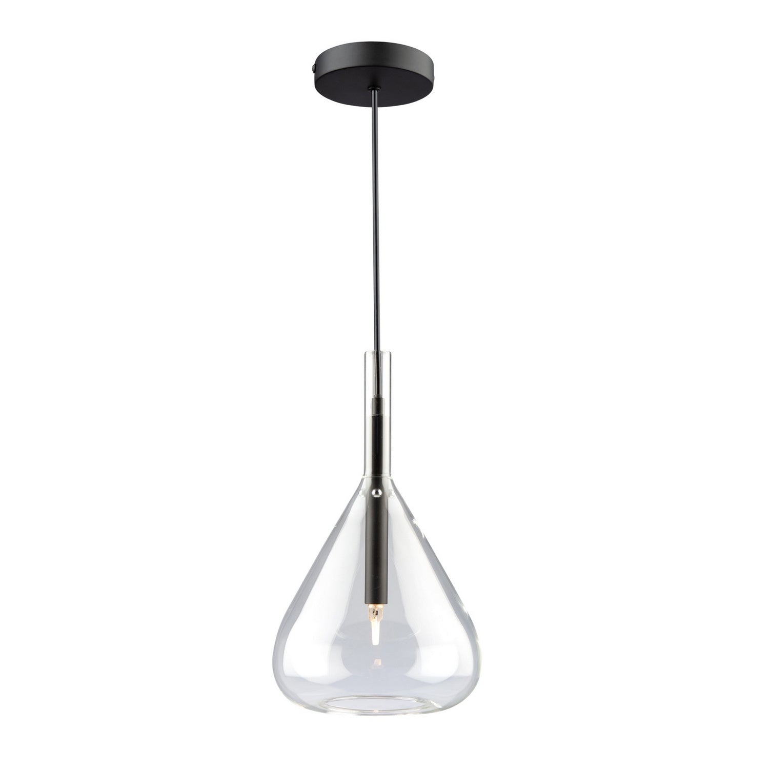 Artcraft - AC11161BK - One Light Pendant - Conic - Black