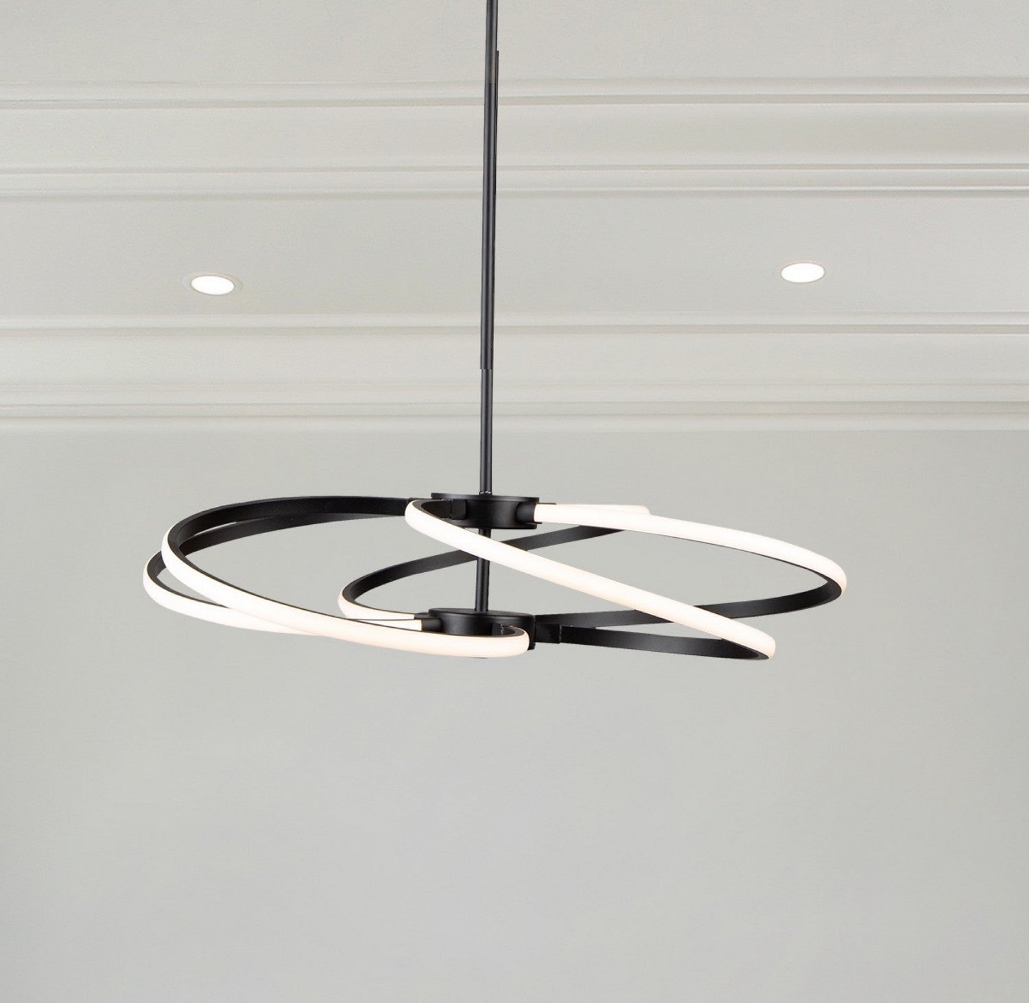 Artcraft - AC7688BK - LED Pendant - Equinox - Black