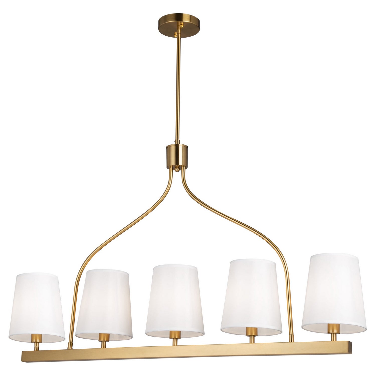 Artcraft - SC13336BG - Five Light Island Pendant - Rhythm - Brushed Gold