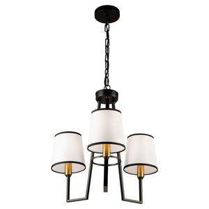 Artcraft - SC13343BK - Three Light Chandelier - Coco - Gold, Black