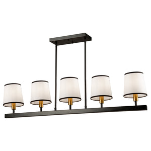 Artcraft - SC13346BK - Five Light Island Pendant - Coco - Gold, Black