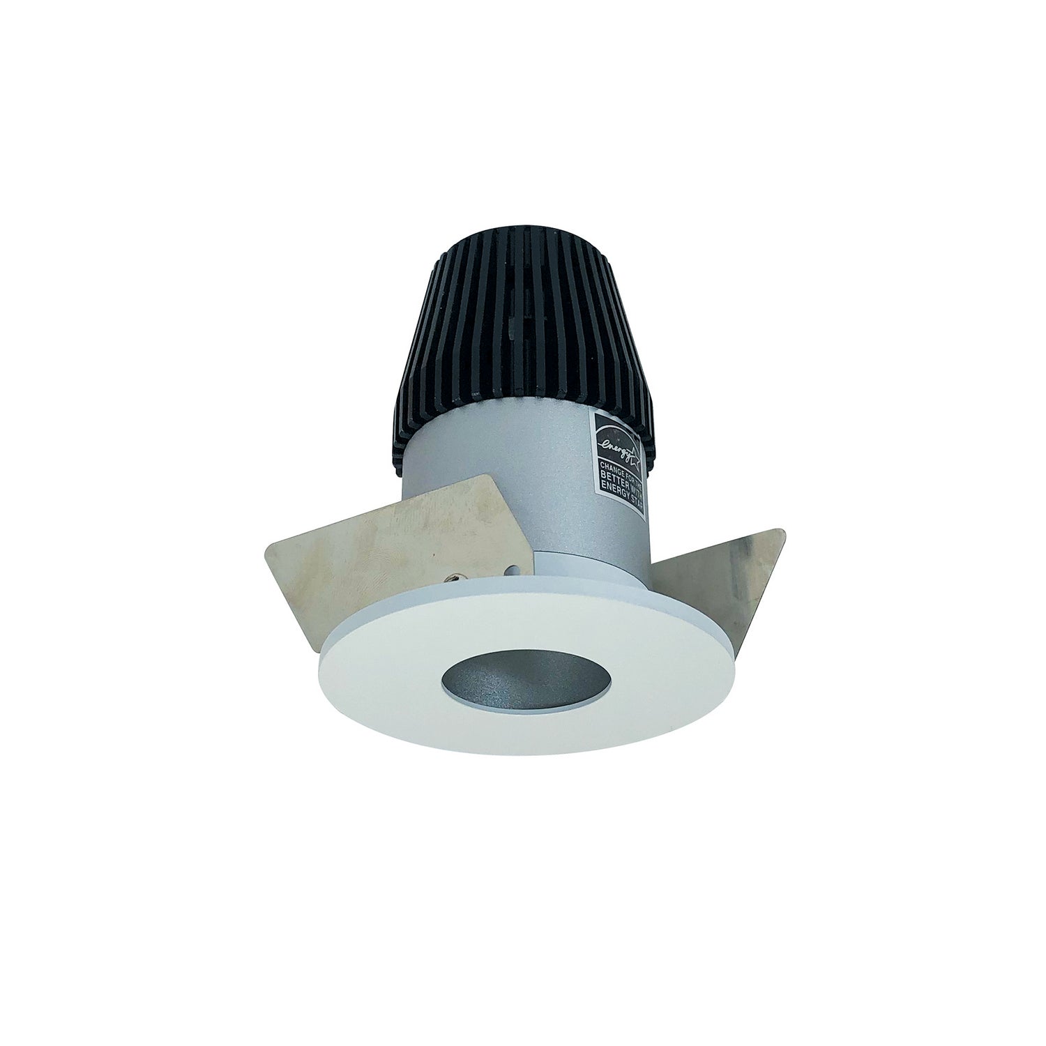 Nora Lighting - NIOB-1RPH40XHZMPW - 1" Round Pinhole - Rec Iolite - Haze Pinhole / Matte Powder White Flange