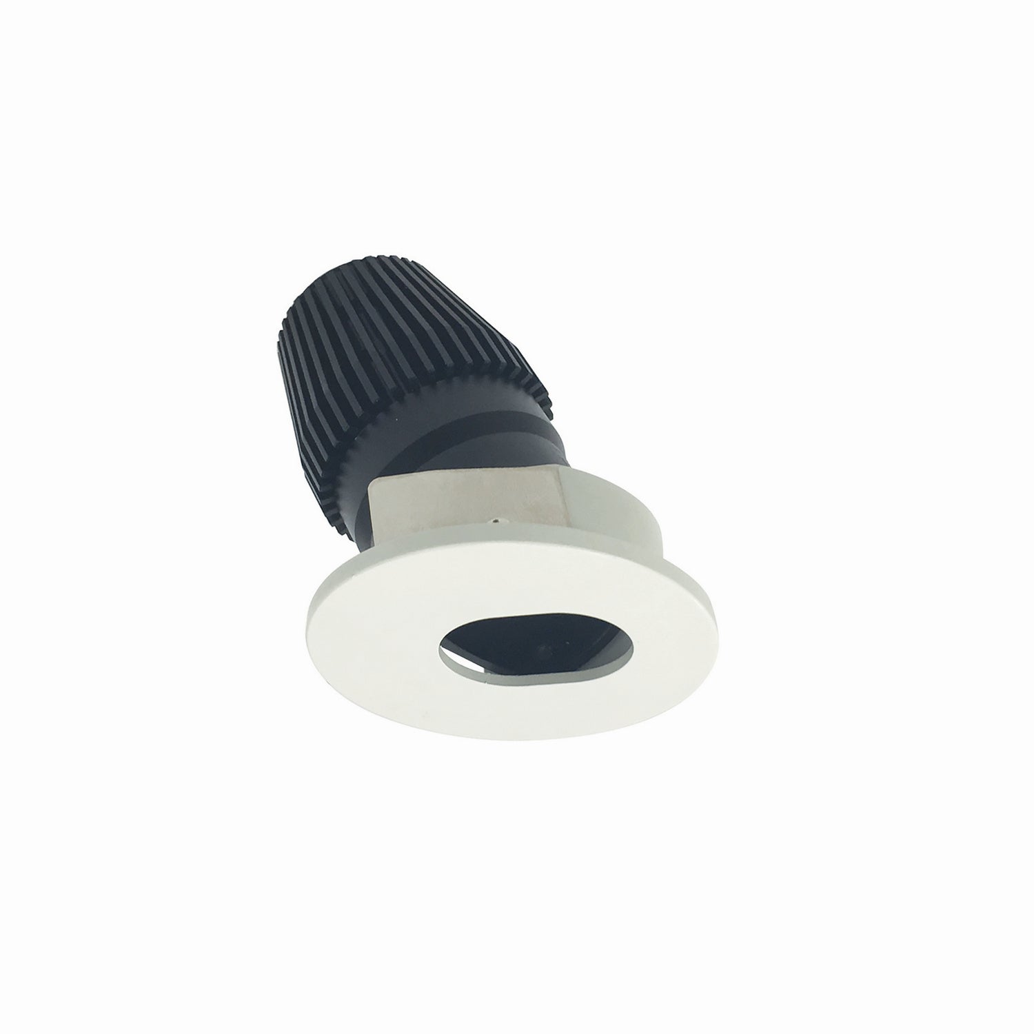 Nora Lighting - NIOB-1RSL27XBMPW - 1" Round Slot - Rec Iolite - Black Slot Aperture / Matte Powder White Flange