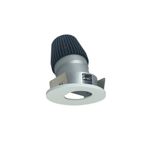 Nora Lighting - NIOB-1RSL27XHZMPW - 1" Round Slot - Rec Iolite - Haze Slot Aperture / Matte Powder White Flange