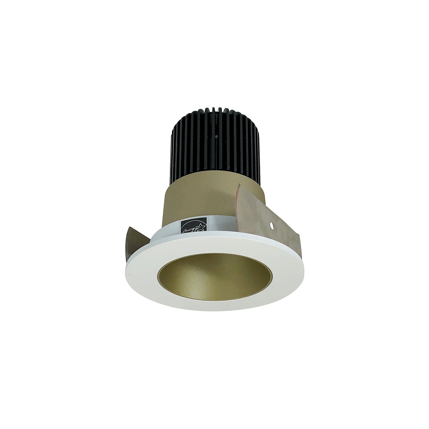 Nora Lighting - NIOB-2RNDC30XCHMPW/10 - Non-Adjustable Trim - Rec Iolite - Champagne Haze Reflector / Matte Powder White Flange