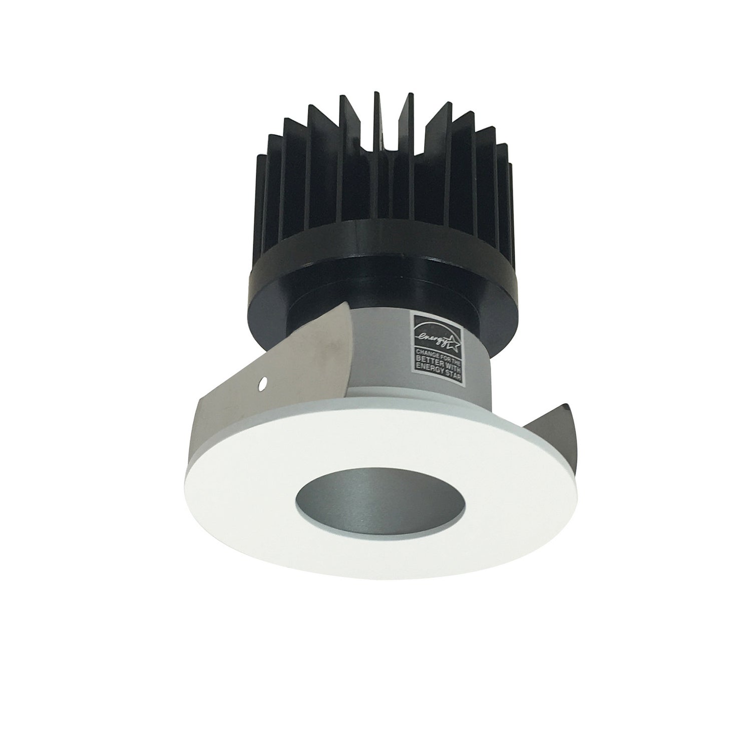 Nora Lighting - NIOB-2RPH27XHZMPW/HL - Non-Adjustable Trim - Rec Iolite - Haze Pinhole / Matte Powder White Flange