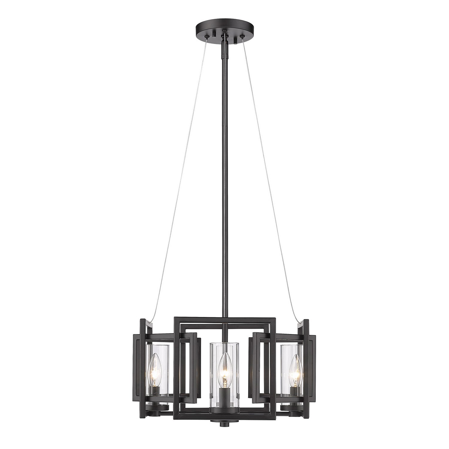 Golden - 6068-4P BLK - Four Light Pendant - Marco BLK - Matte Black