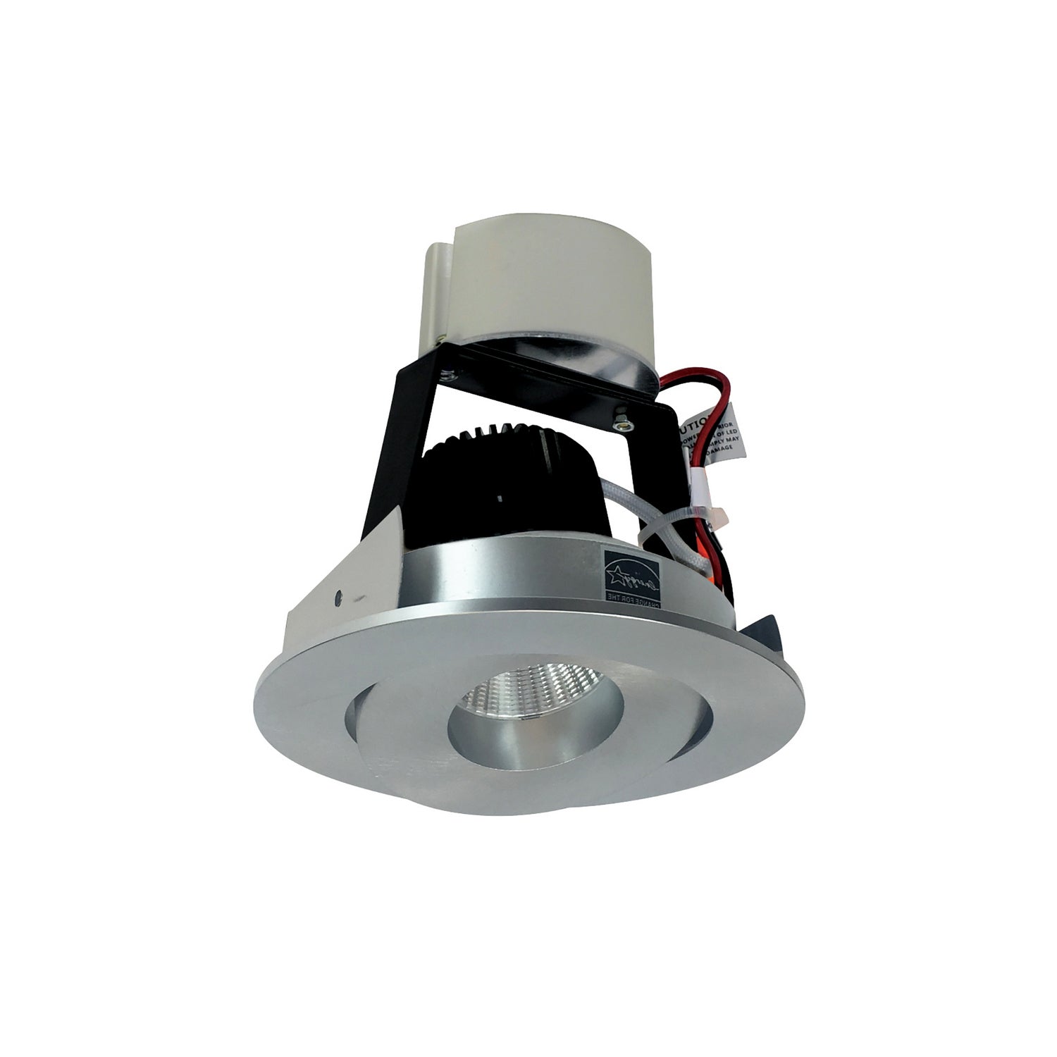 Nora Lighting - NIR-4RG50XNN - 4" Retrofit Round Gimbal Adj. - Rec Iolite - Natural Metal