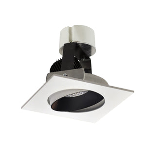 Nora Lighting - NIR-4SC50XBW - 4" Retrofit Square Reg Cone Adj - Rec Iolite - Black Reflector / White Flange