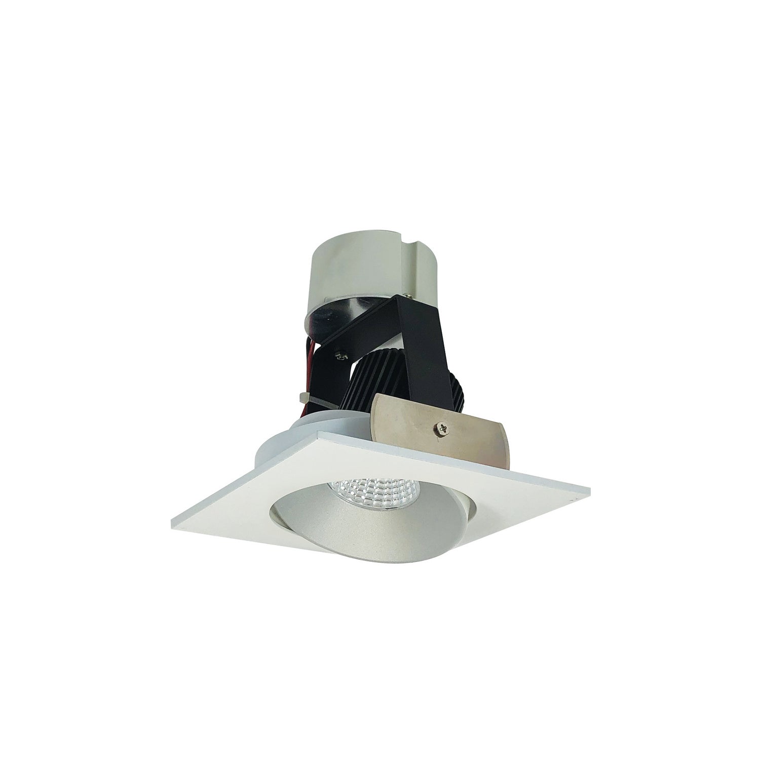 Nora Lighting - NIR-4SC50XHW - 4" Retrofit Square Reg Cone Adj - Rec Iolite - Haze Reflector / White Flange