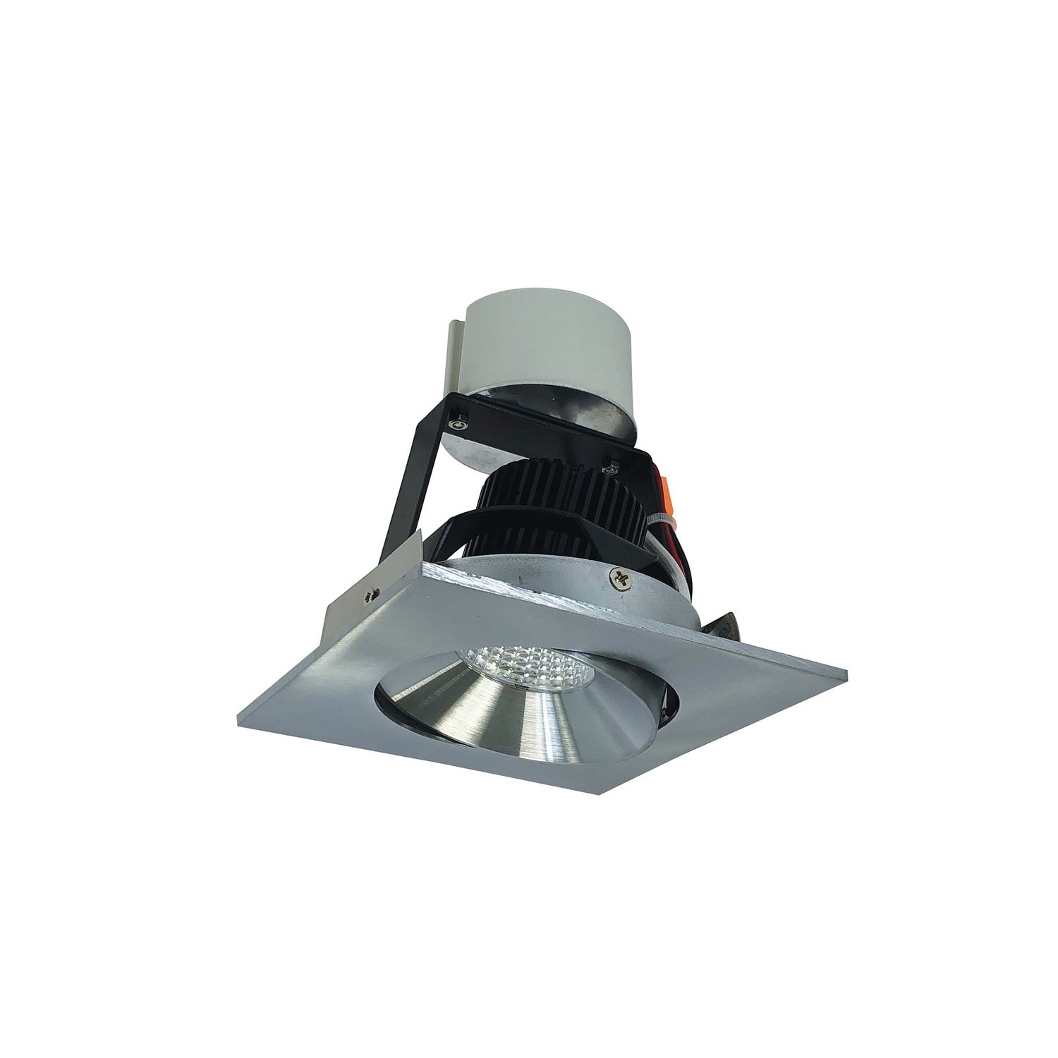 Nora Lighting - NIR-4SC50XNN - 4" Retrofit Square Reg Cone Adj - Rec Iolite - Natural Metal Reflector / Natural Metal Flange