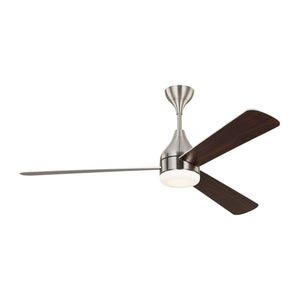 Visual Comfort Fan - 3STMSM60BSD - 60"Ceiling Fan - Streaming - Brushed Steel