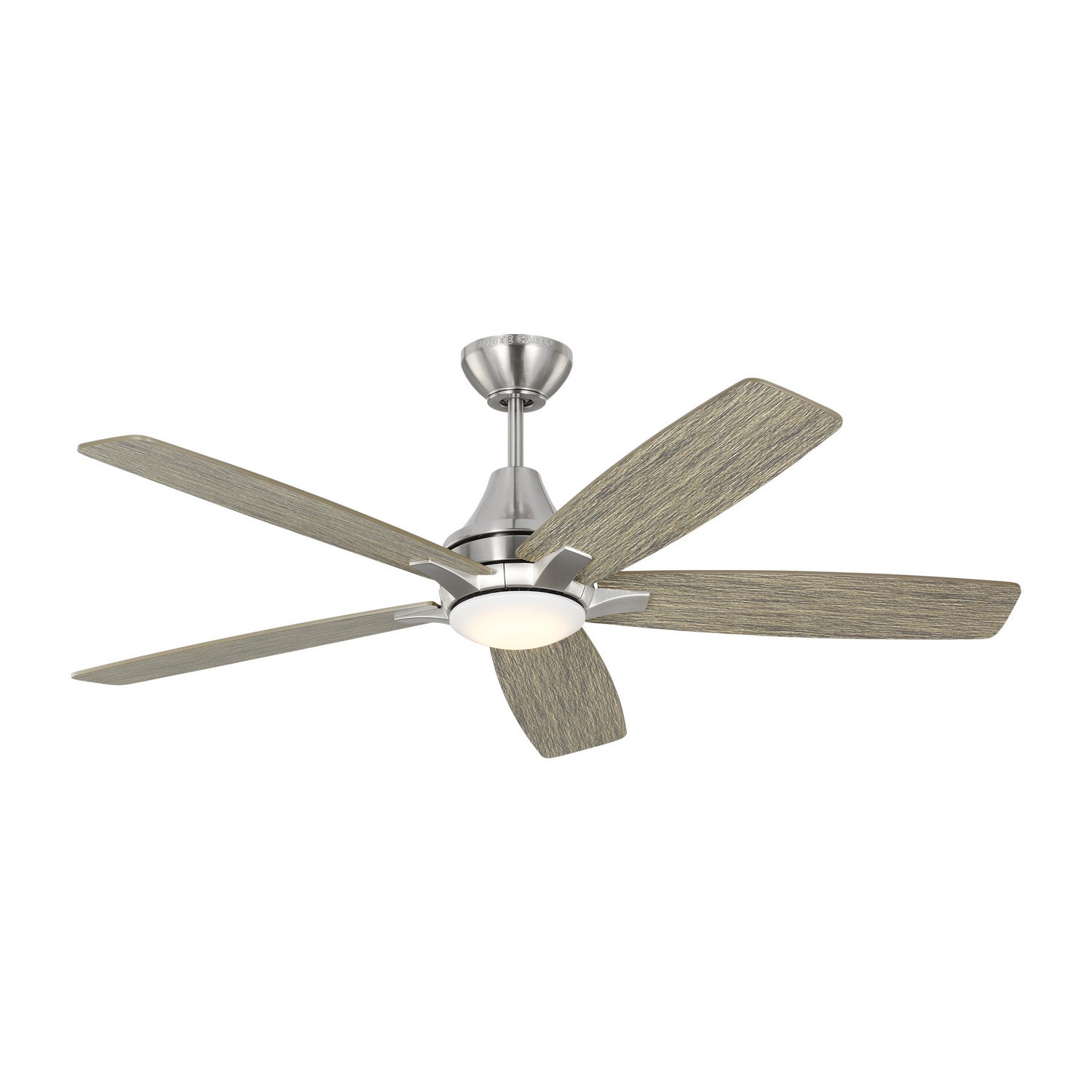 Generation Lighting. - 5LWDR52BSLGD - 52"Ceiling Fan - Lowden - Brushed Steel