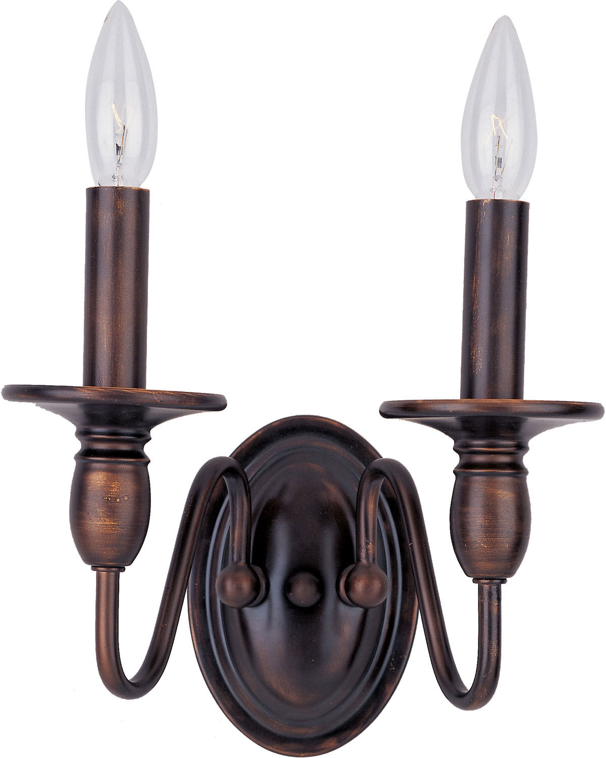 Maxim - 11032OI - Two Light Wall Sconce - Towne - Oil Rubbed Bronze