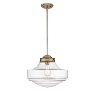 Golden - 0508-L MBS-CLR - One Light Pendant - Ingalls MBS - Modern Brass