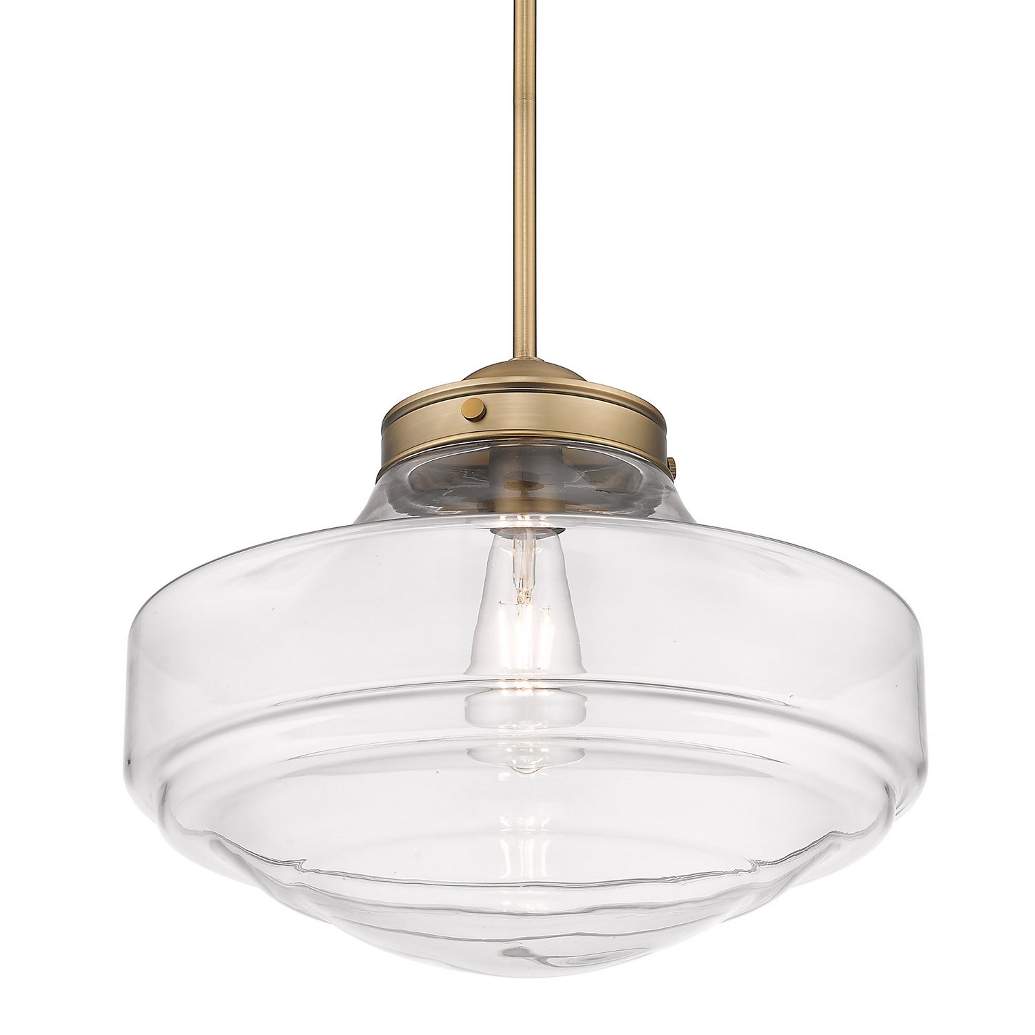 Golden - 0508-L MBS-CLR - One Light Pendant - Ingalls MBS - Modern Brass