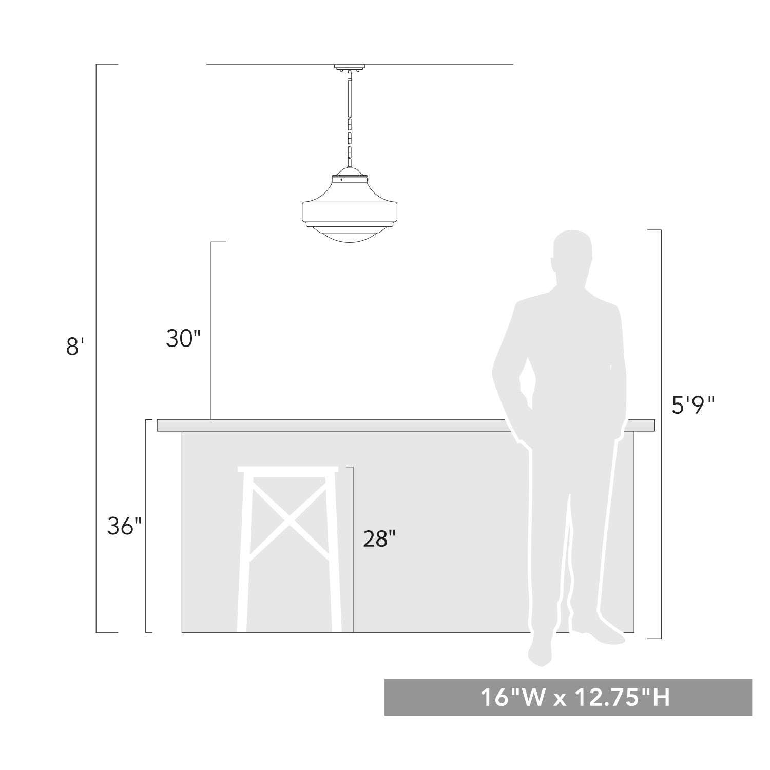 Golden - 0508-L MBS-CLR - One Light Pendant - Ingalls MBS - Modern Brass