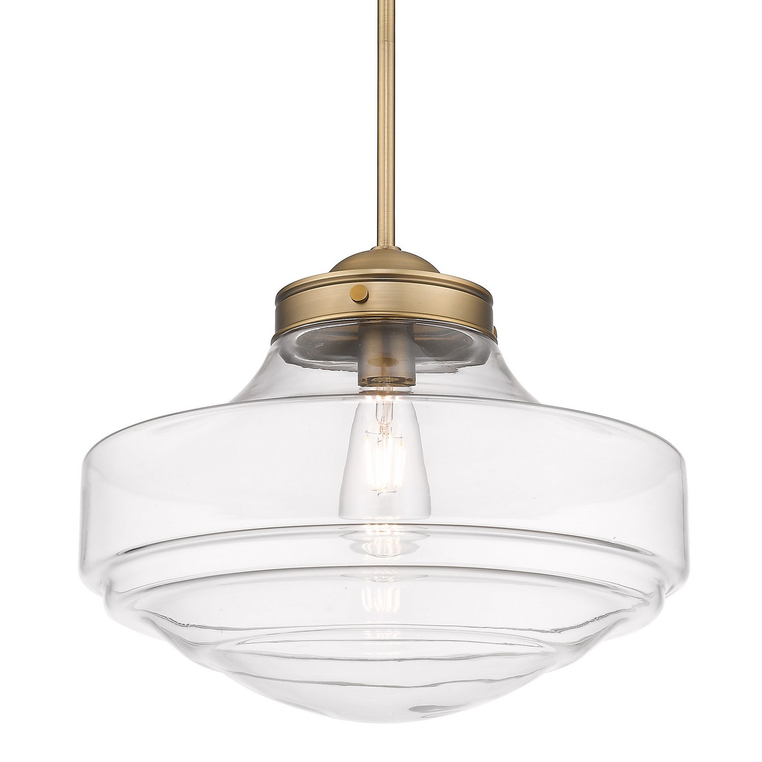 Golden - 0508-L MBS-CLR - One Light Pendant - Ingalls MBS - Modern Brass