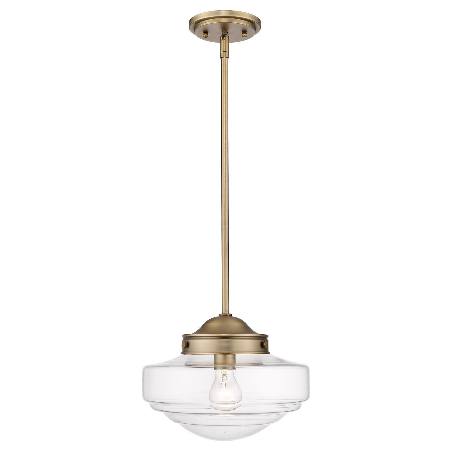 Golden - 0508-M MBS-CLR - One Light Pendant - Ingalls MBS - Modern Brass