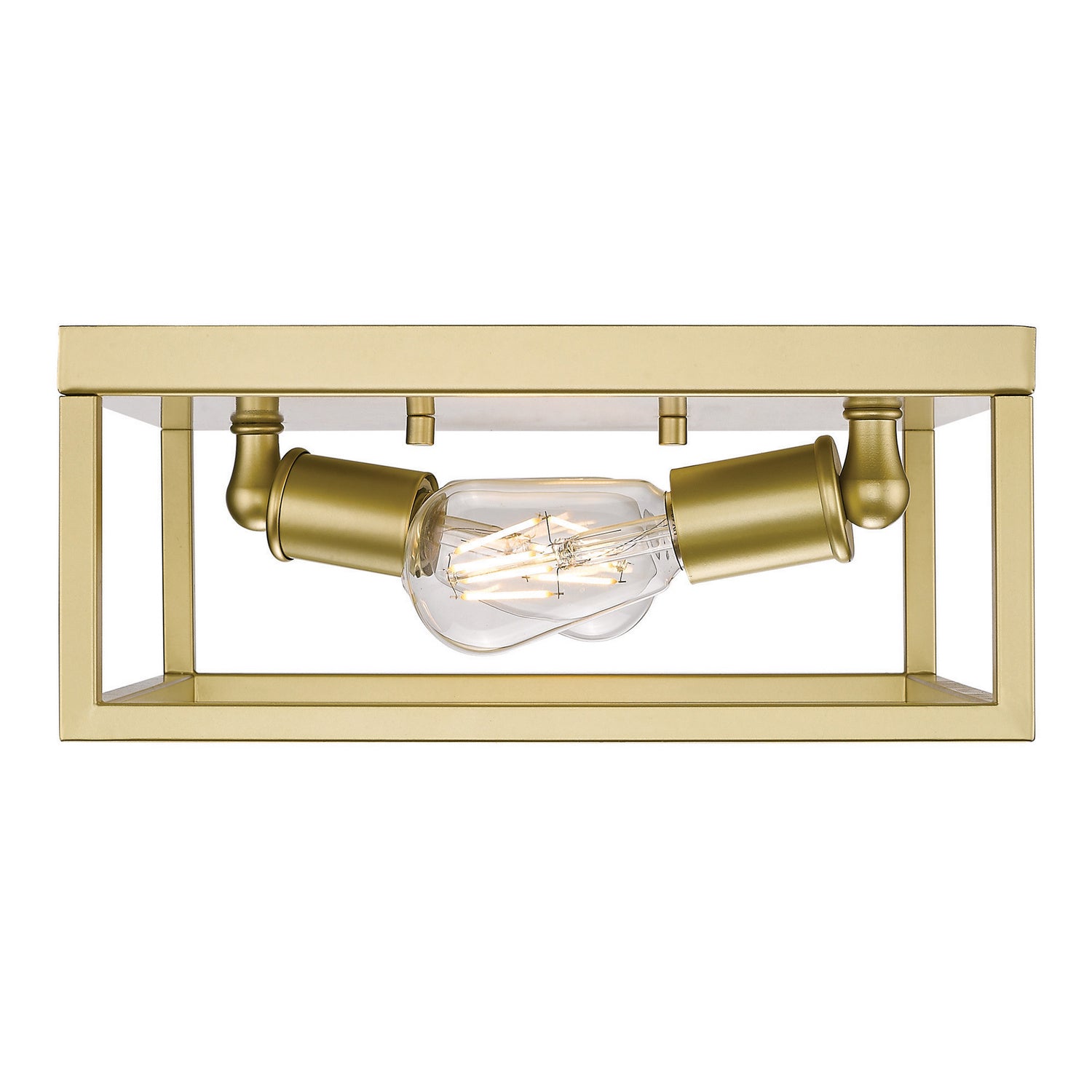 Golden - 2072-FM OG - Two Light Flush Mount - Wesson OG - Olympic Gold