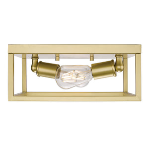 Golden - 2072-FM OG - Two Light Flush Mount - Wesson OG - Olympic Gold